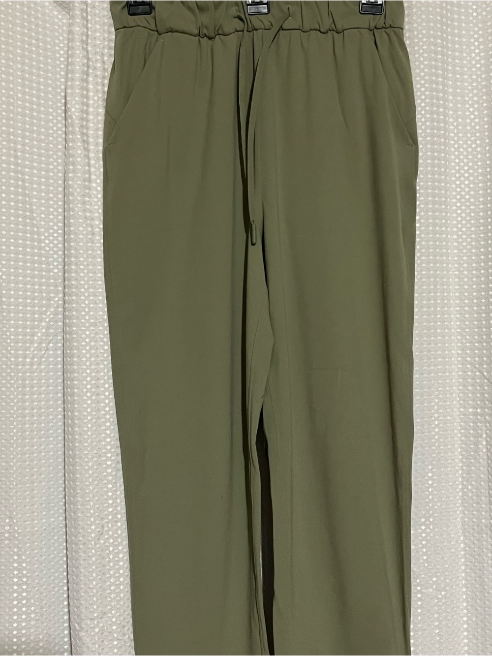 lululemon athletica Olive Green Women's Track Pants with Drawstring Waist
